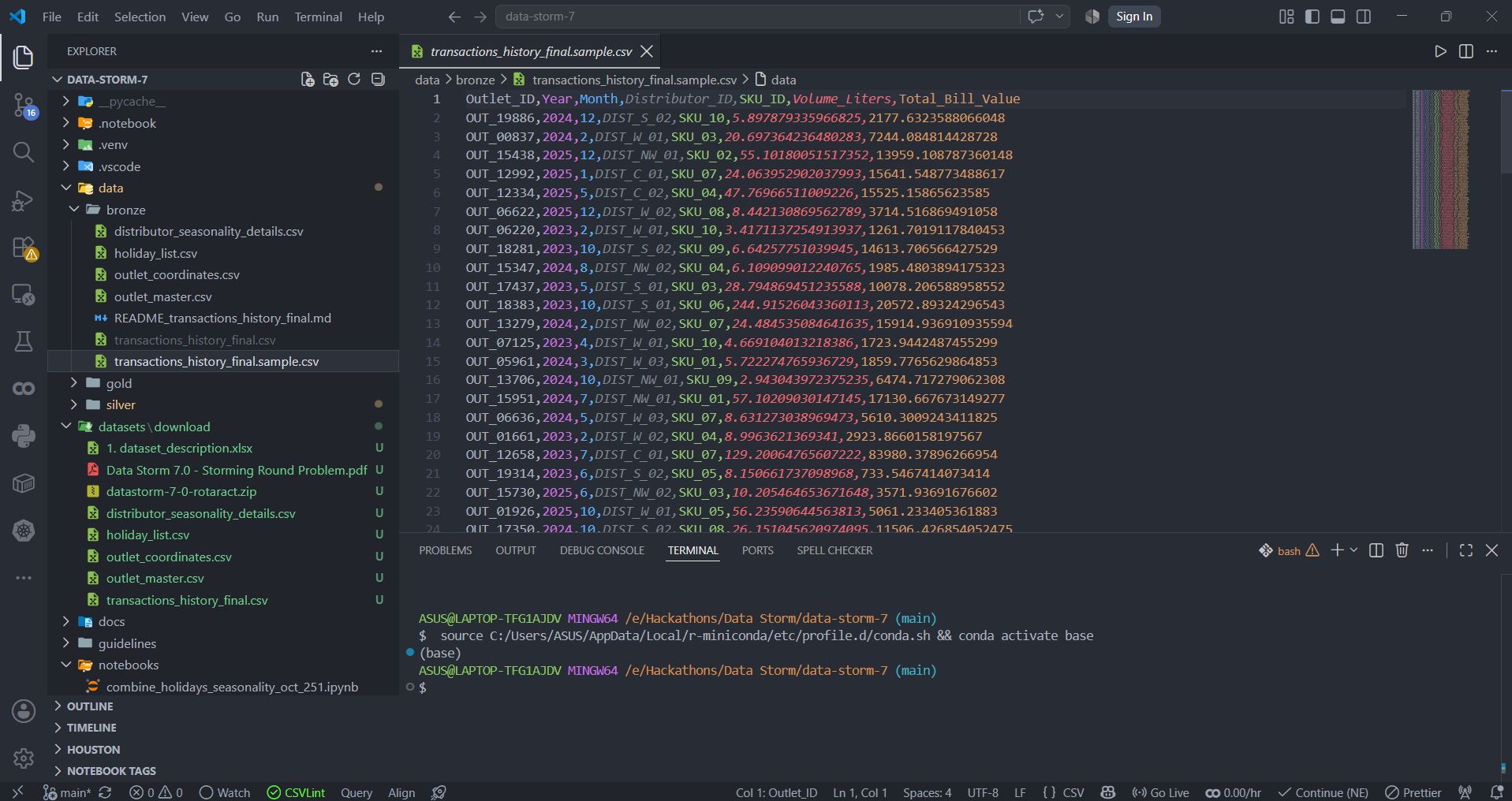 OCTAVE DataStorm hackathon project